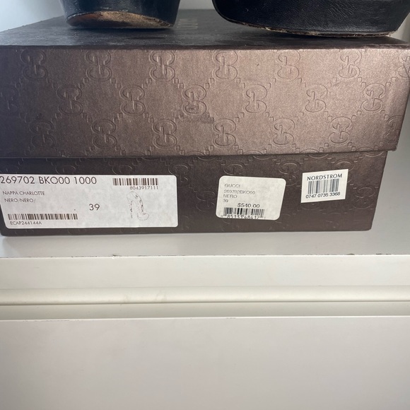 Black Gucci Platform Round Toe Black Stilettos Size 39 - Picture 9 of 9